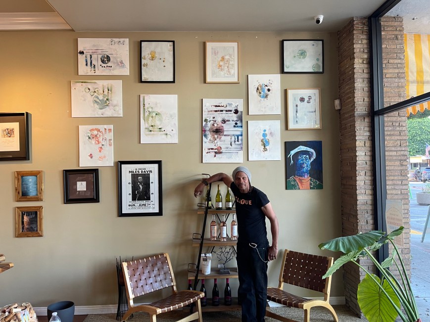 Welcome to TajAthO Studios and “The Sphere Abstracts,” (analog). Exclusively at CocoVino L.A.